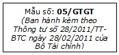 mau so 05/GTGT
