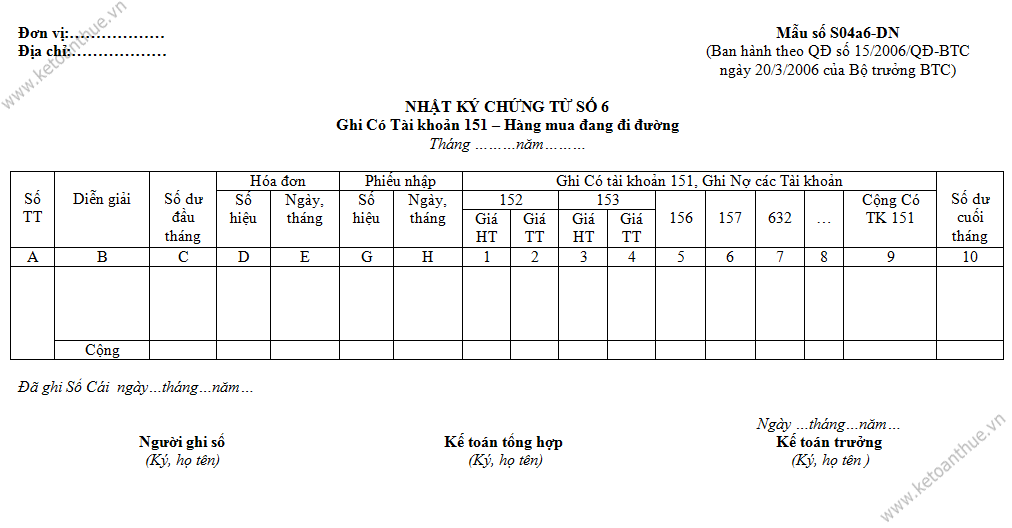 Mẫu số S04a6-DN, mau so S04a6-DN