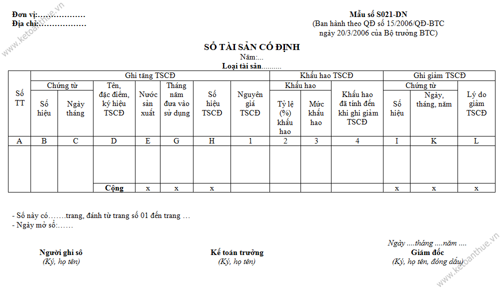 Mẫu số S21-DN, mau so S21-DN