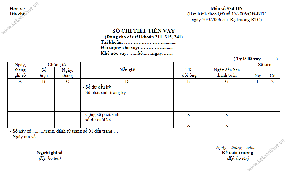 Mẫu số S34-DN, mau so S34-DN